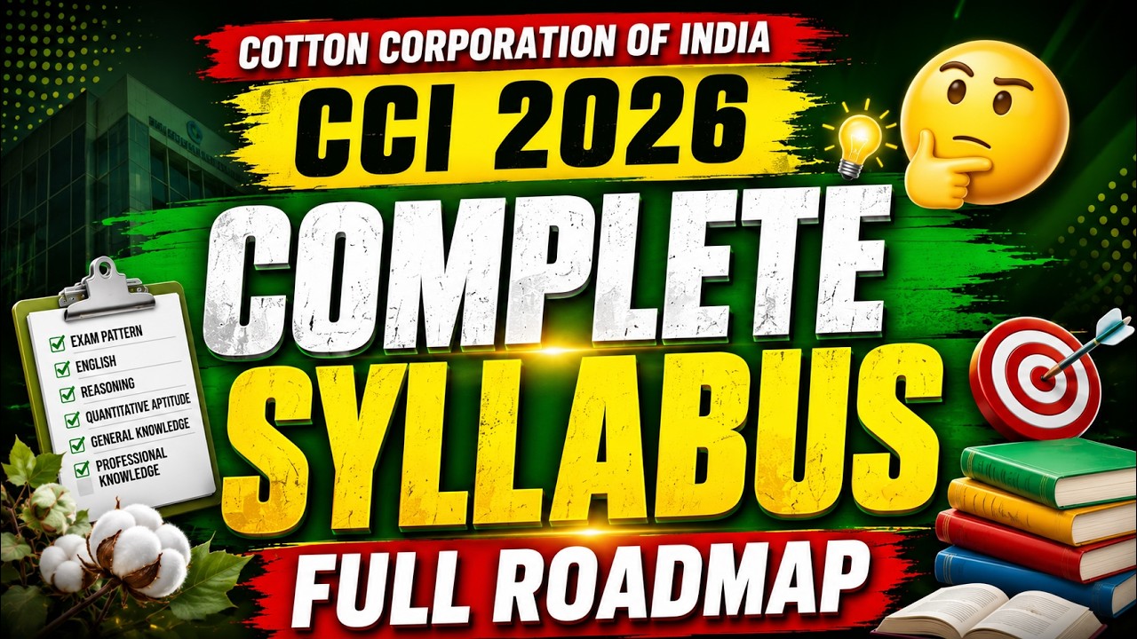 🔥 CCI Recruitment 2026 Complete Syllabus | Full Roadmap for Beginners | Agri2culture Family