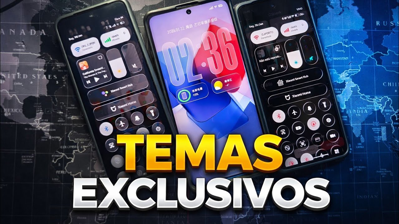 🔥 TEMAS EXCLUSIVOS para Xiaomi | HyperOS 3 – Visual INSANO e Personalização Total
