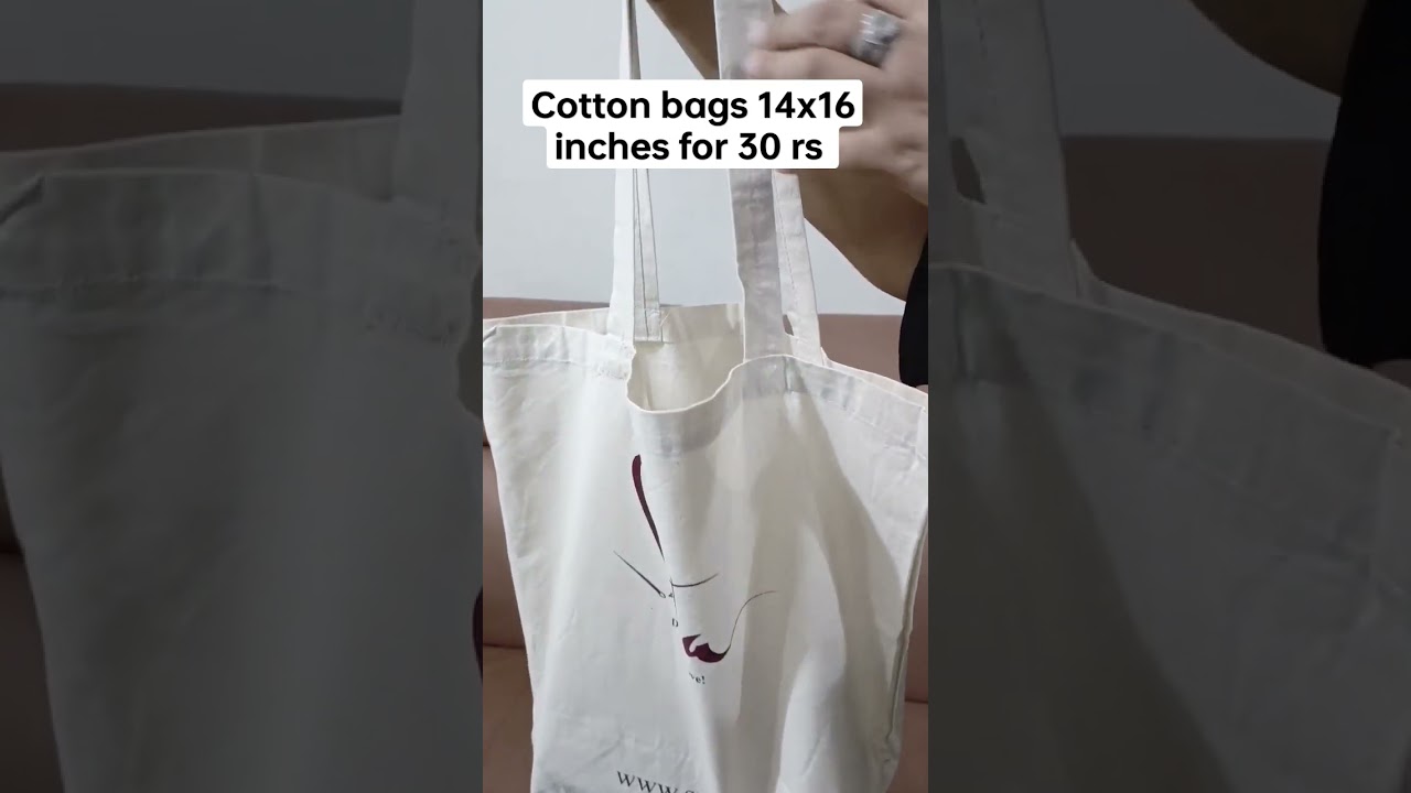 cotton tote bag 14x16 inches for 30 rs #cottonbags #bags #mumbai
