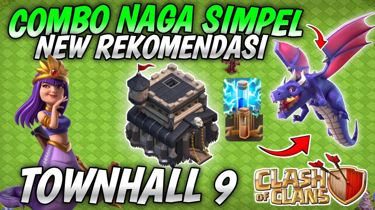 SERANGAN TH 9 VS TH 10 | COMBO SIMPLE TH 9 | TH 9 NEW ATTACK 2025 #coc #clashofclans 