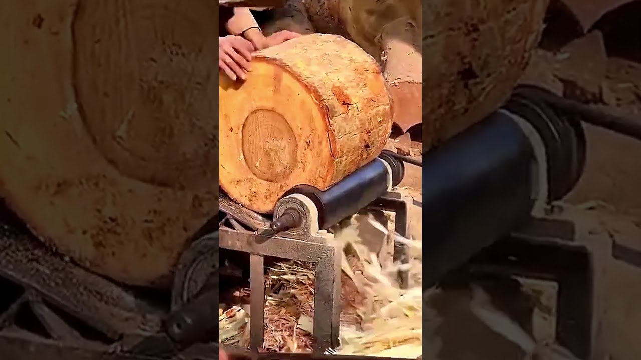 Stripping the bark from old trees