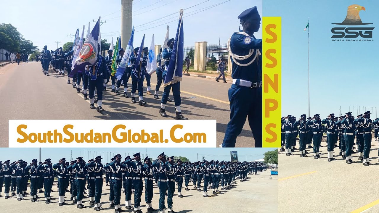 Watch South Sudan National Police Service (SSNPS) Graduation at Dr John Garang Mausoleum Custom Juba