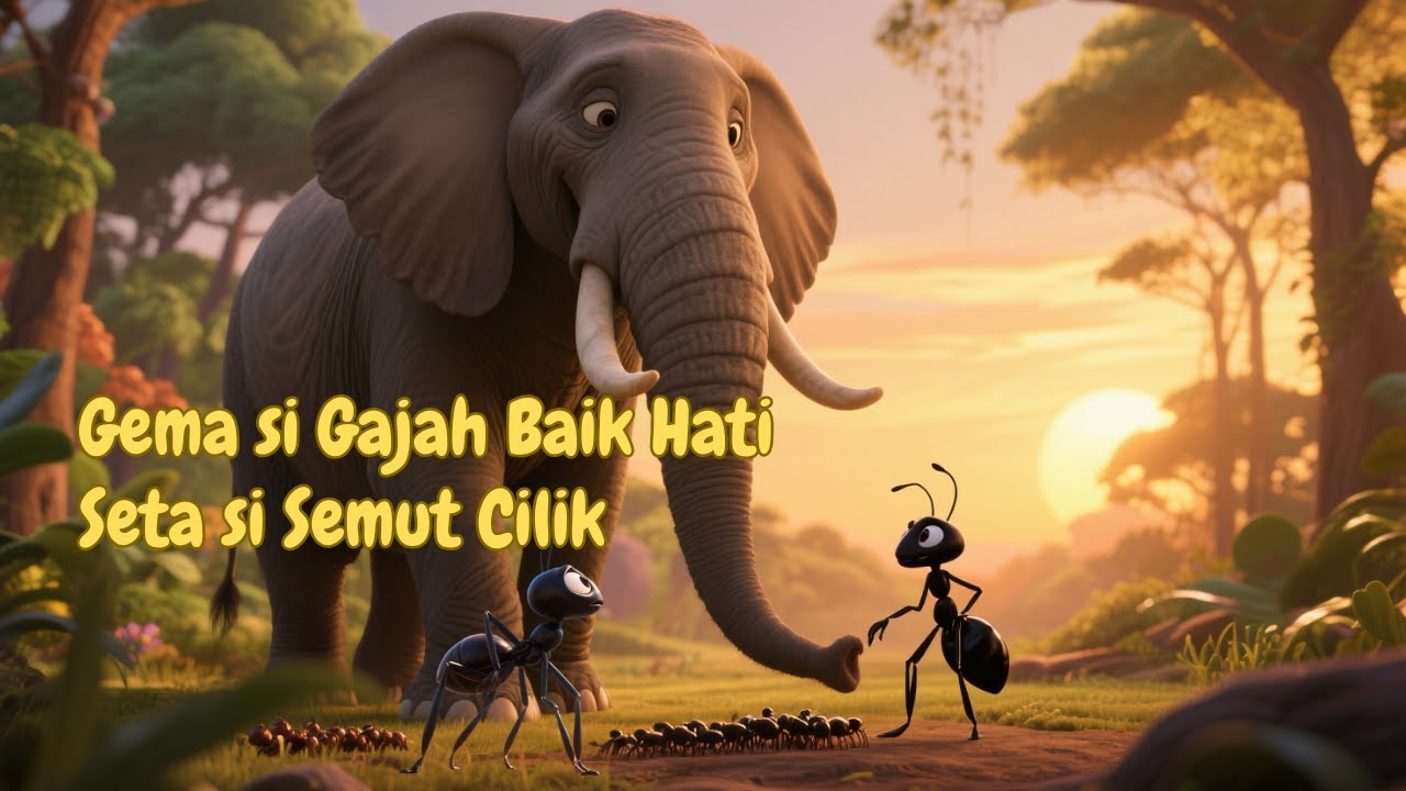 Gema si Gajah Baik Hati dan Seta si Semut Cilik | Cerita Anak | Dongeng Anak