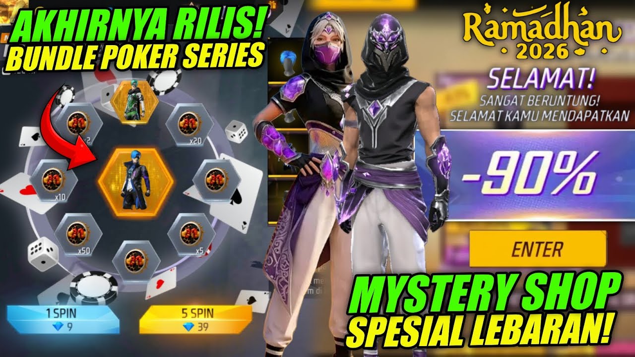 BENERAN RILIS! MYSTERY SHOP FF LEBARAN 2026 + BUNDLE POKER SERIES BIRU & HIJAU