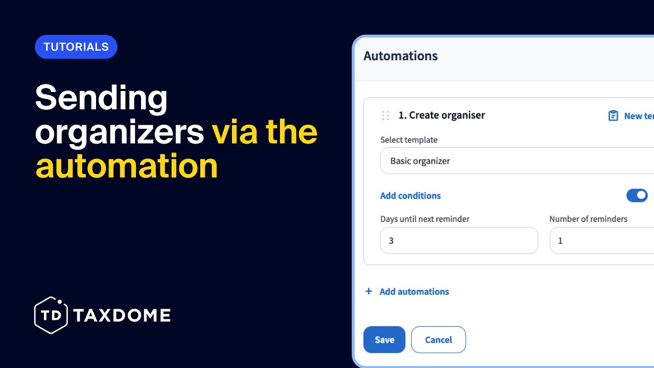 Sending Organizers via Automation