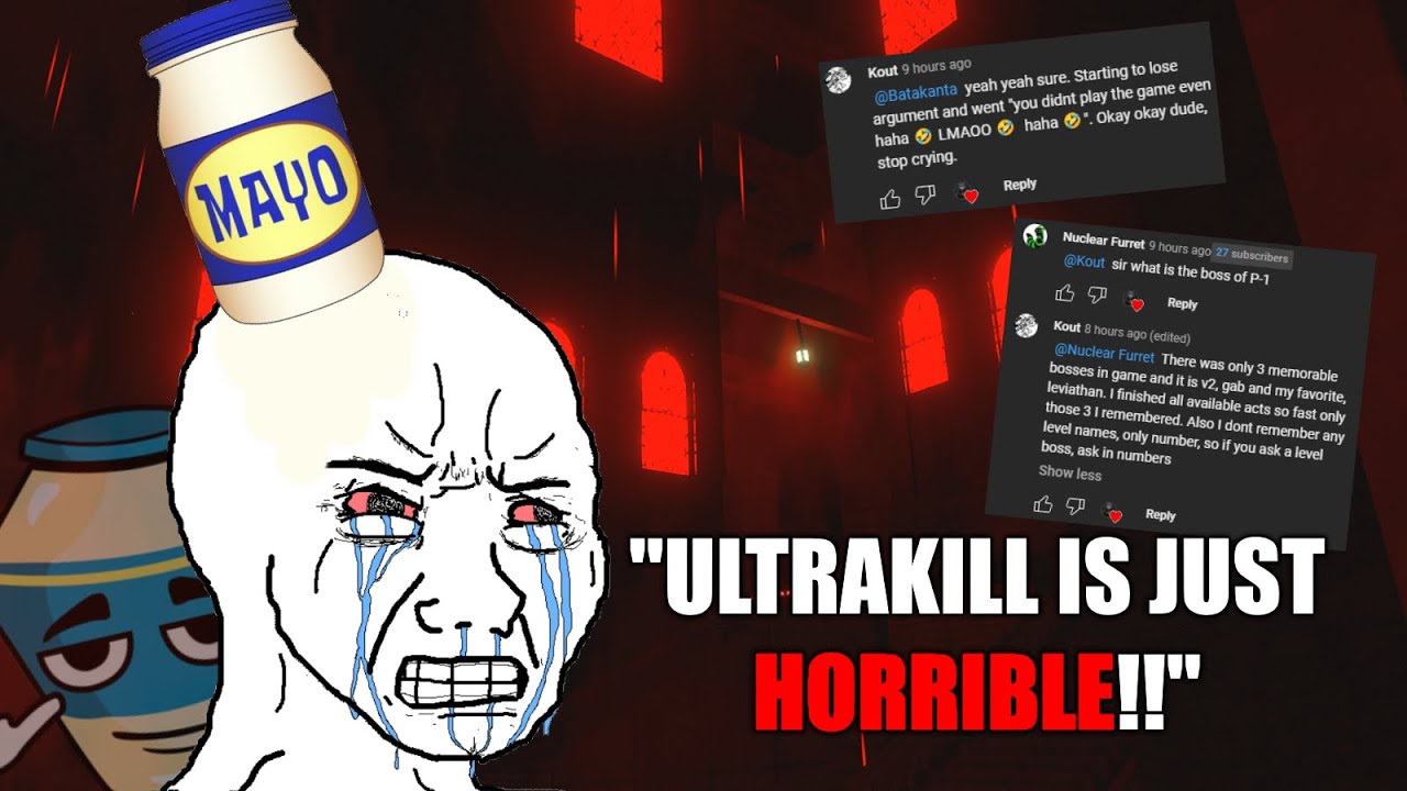 “Ultrakill is HORRIBLY DESIGNED” UnderTheMayo fanboy lies in order to dog on Ultrakill