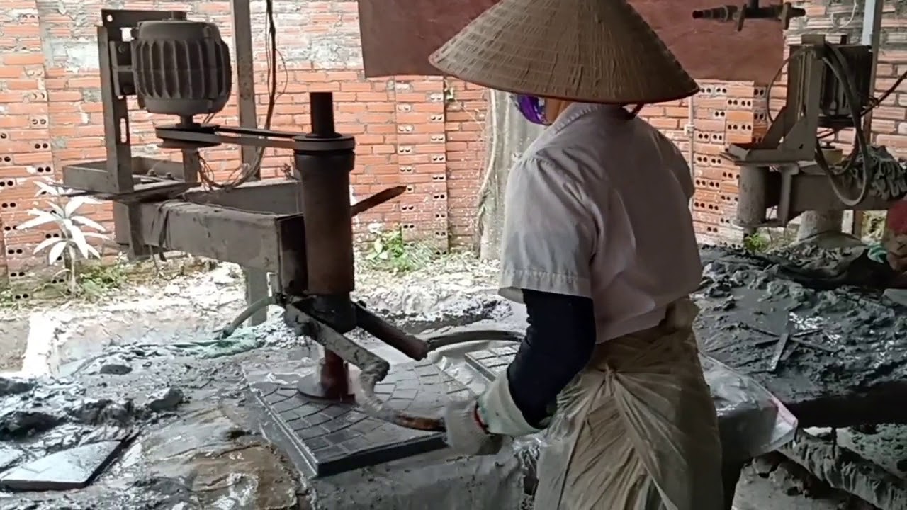 Công nghệ làm gạch lát sân vườn nhà vv