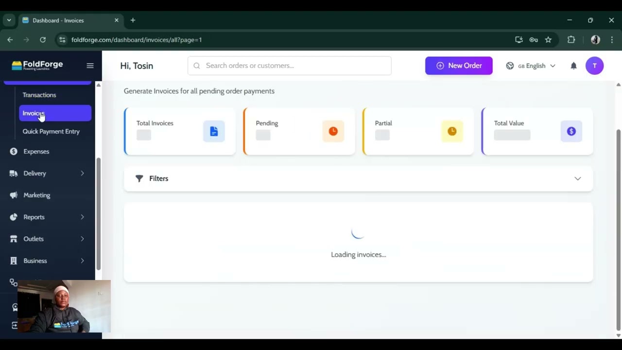 How to navigate Payments tab on FoldForge Application