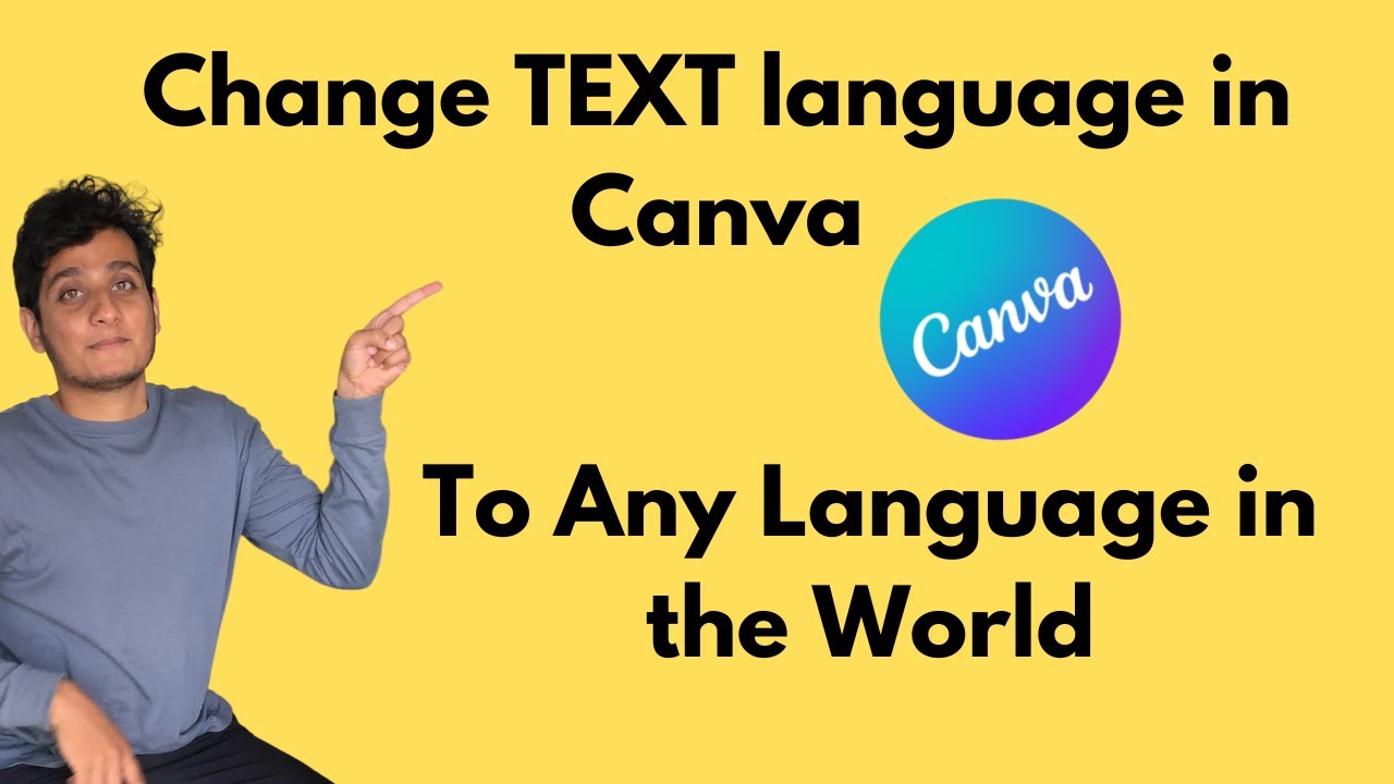 How to change text language in Canva