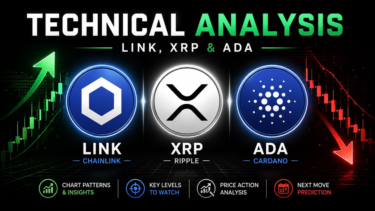 LINK, XRP & ADA | Elliott Wave Analysis: Final Low Targets Before Bull Run Starts
