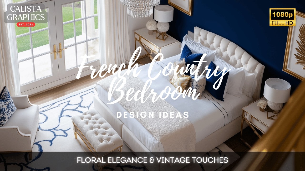 Timeless French Country Bedroom: Floral Elegance & Vintage Touches