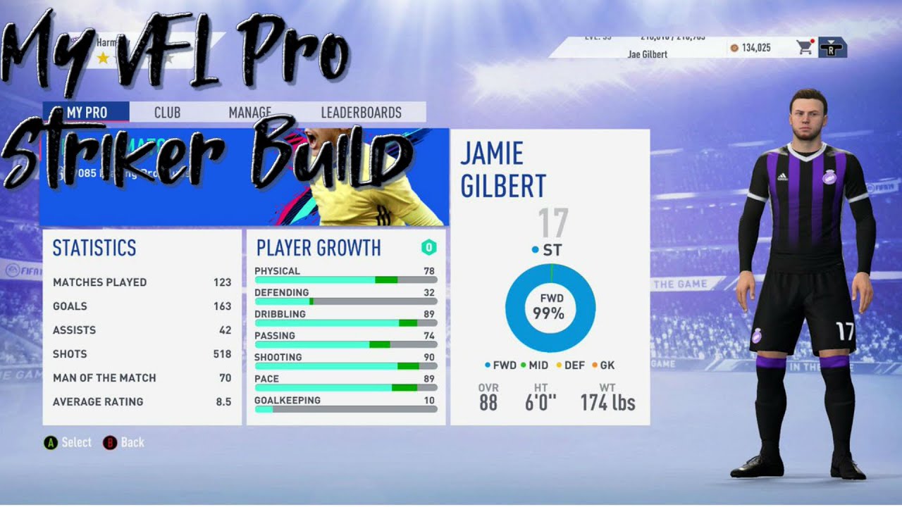 Fifa 19 Pro Clubs/VFL Striker Build & Info