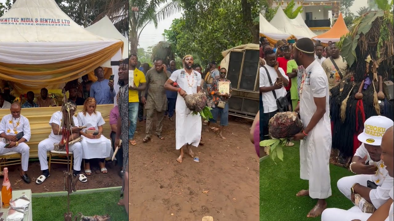 Aju offia Oraukwu Obata Obie (Masquerade) perform live at Alusi Ego house celebration