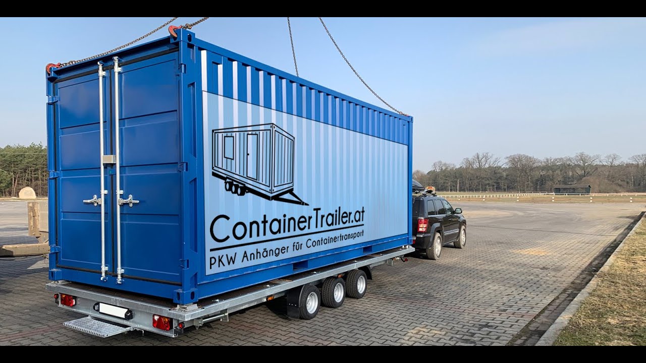 ContainerTrailer.at - PKW Anhänger für Containertransport. Containertransport mit PKW.