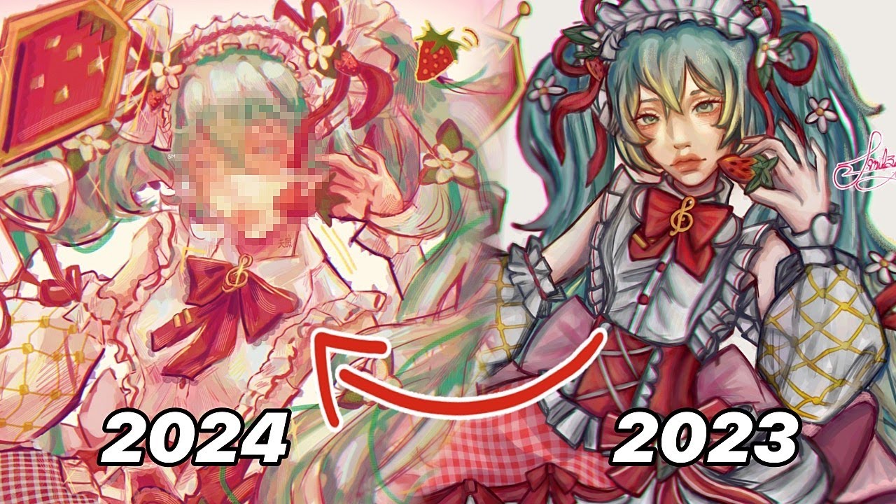 REDRAWING old art as a 4 YRS DIGITAL ARTIST // IbisPaintX