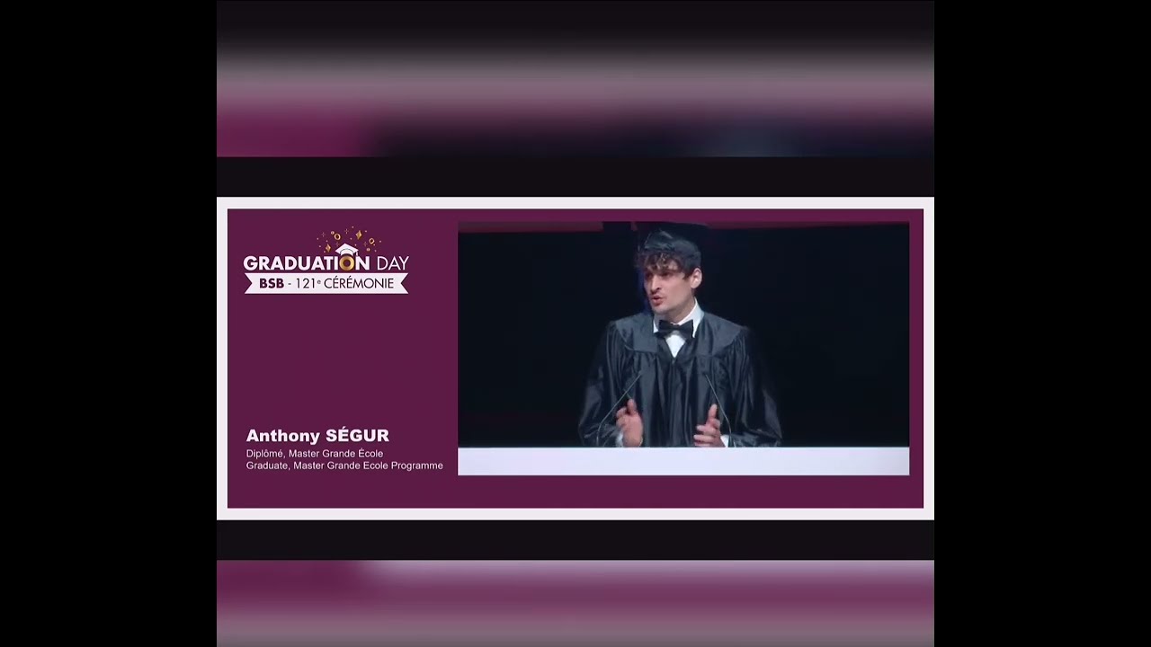 Discours de Non-Major de Promo - Cérémonie BSB 2022 - Anthony Segur