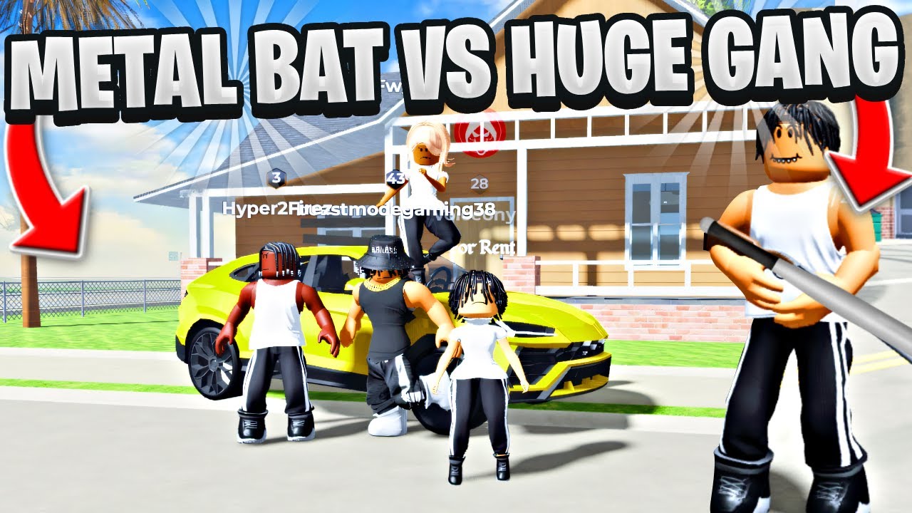 I SMOKED A WHOLE GANG WITH A METAL BAT IN ROBLOX BLOCKSPIN HOOD GAME