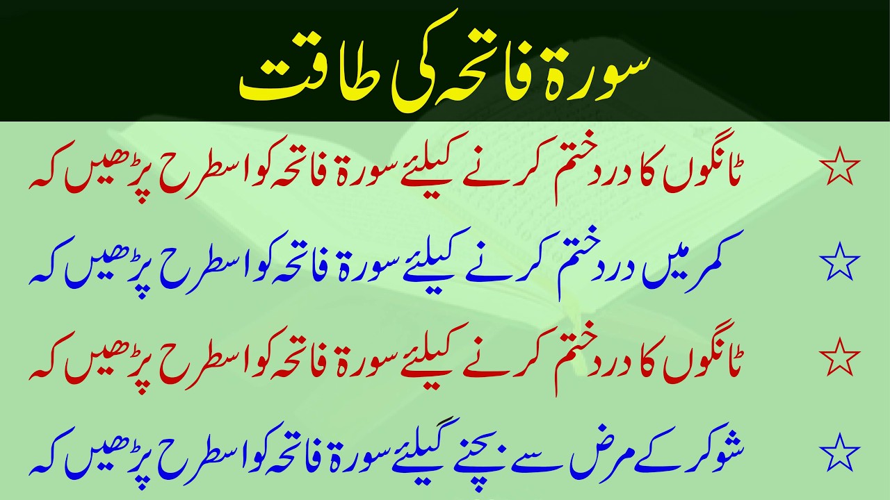 Surah Fatiha ki Takat | Surah Fatiha ka wazifa | Surah fatiha urdu tarjuma ke sath Wazifa