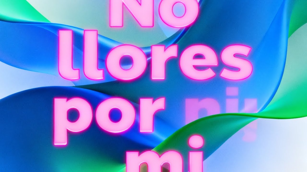 Jamás llores por mí, una canción dedicada para quienes aman y sufren por alguien que no comprende.