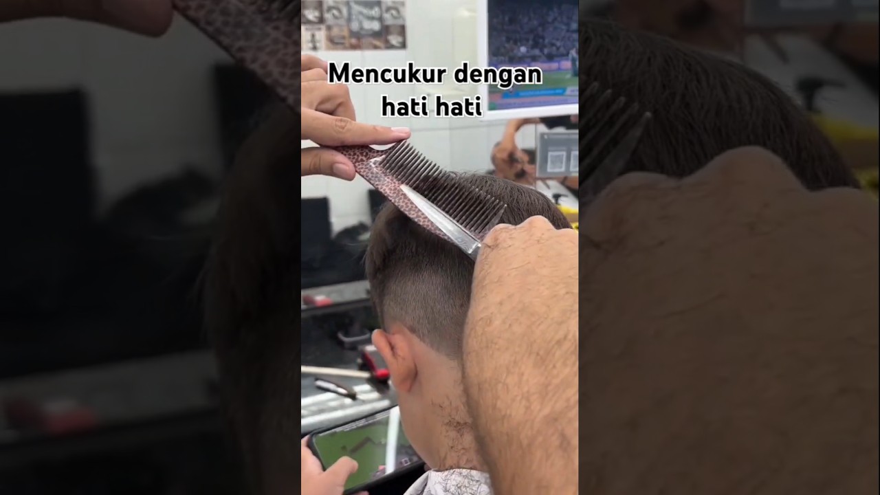 Cara mencukur rambut belakang #barbershop #cukuran #haircut #mencukur #barber