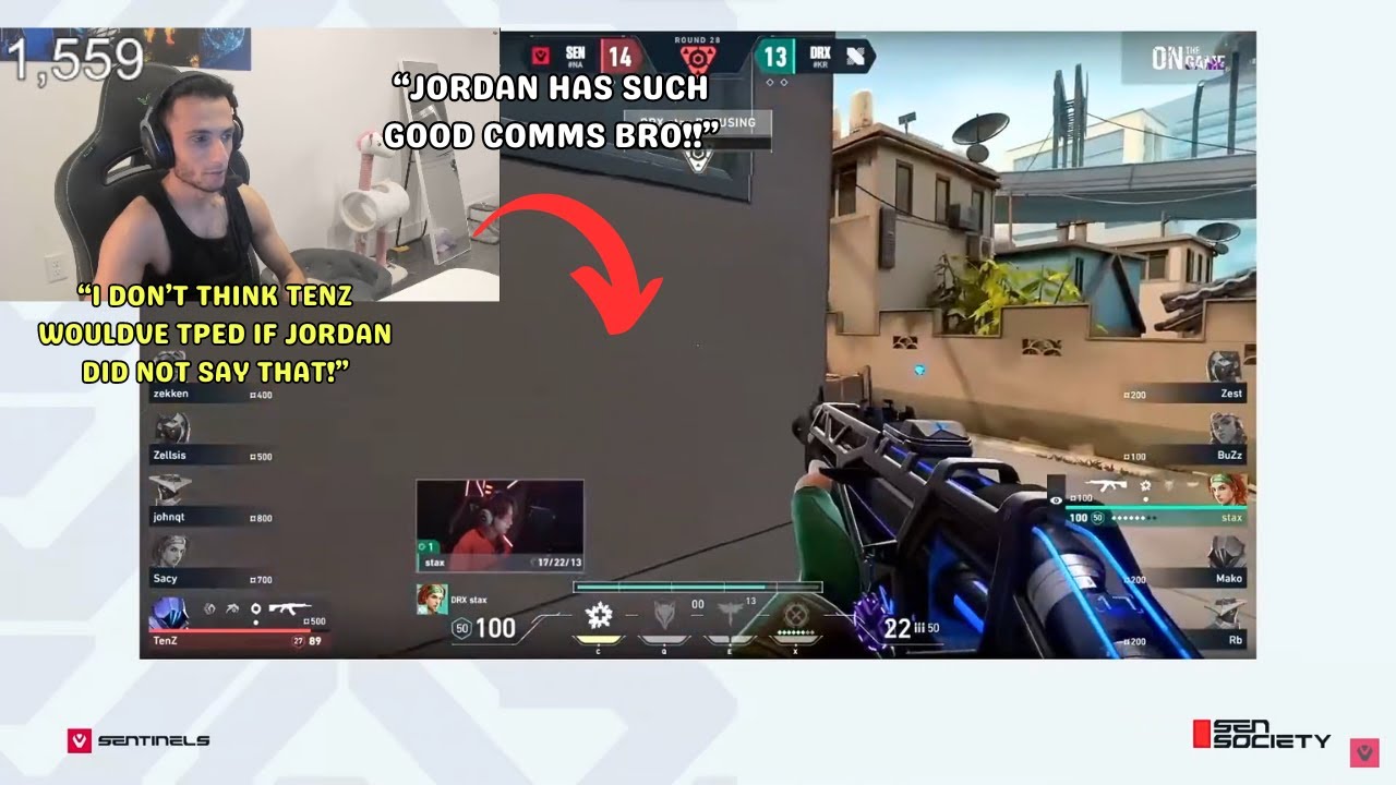 FNS reacts to Sentinels comms in afreeca tv tournament