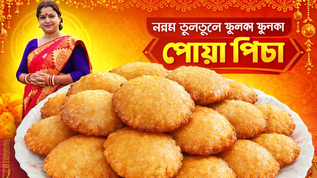 নরম তুলতুলে ফুলকো ফুলকো পোয়া পিঠা | সহজ পোয়া পিঠা রেসিপি | Anitar Rannaghor