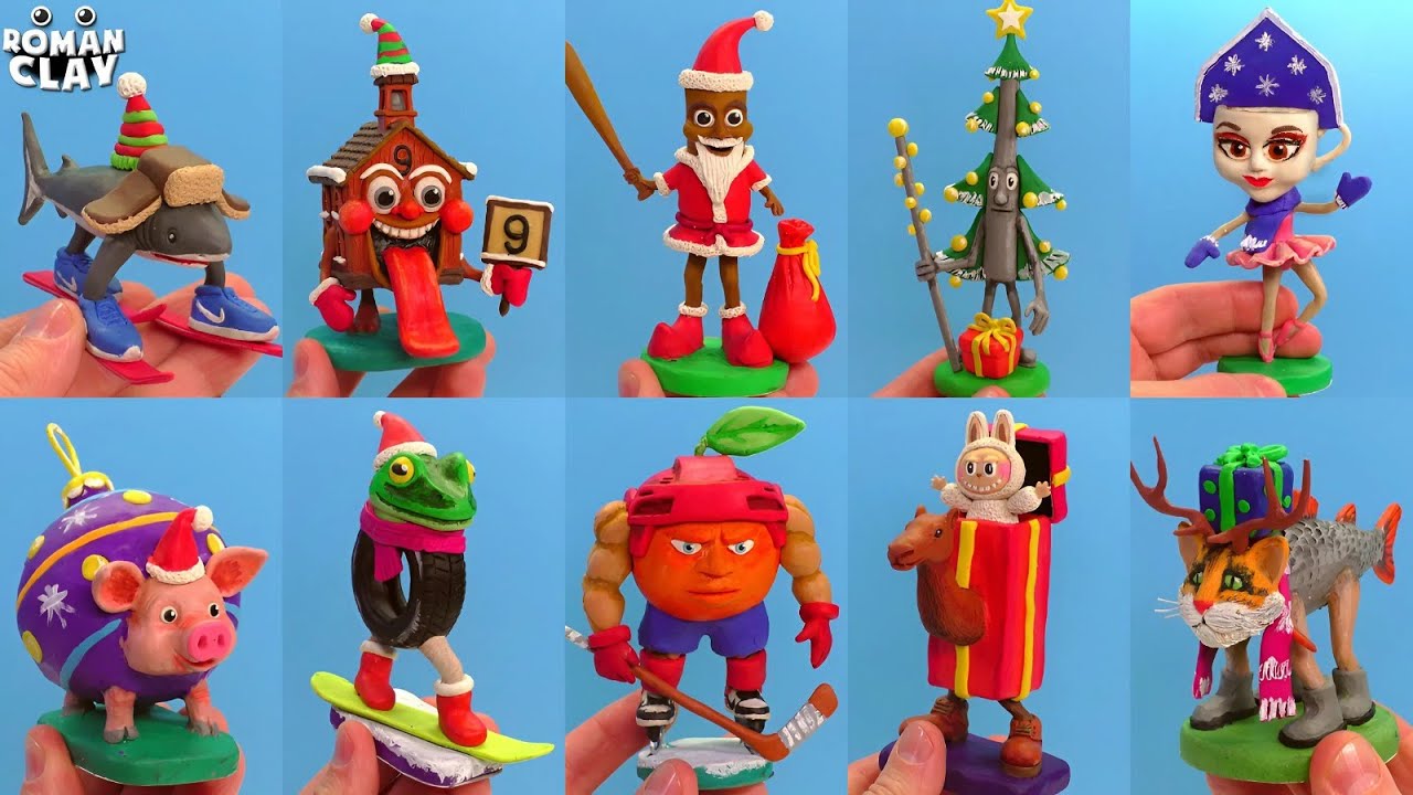 Brainrot Memes Christmas Transformation | Original vs Clay | Roman Clay