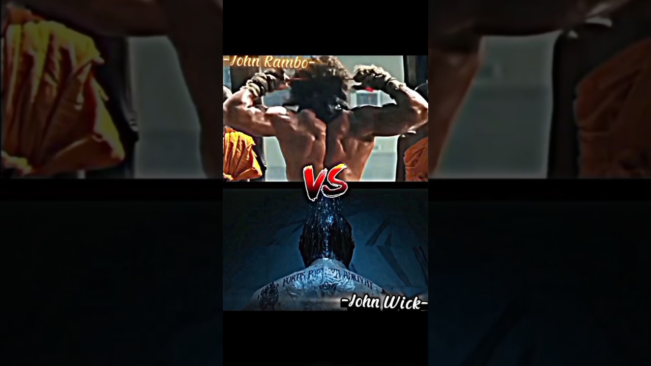 -John Rambo-Vs-John Wick- #rambo #johnwick #firstblood #babayaga #luta #vs #shorts #edit