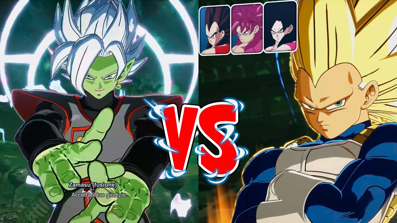 Sparking! Zero - Requested: Zamasu (Fusion) vs Vegeta DBD SSJ3/Vegeta SSJ4/Goku DBD SSJ4/Goku SSJ4