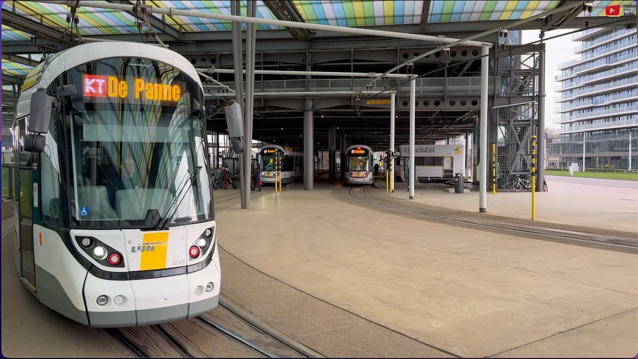 OOSTENDE 🇧🇪 |  Kusttram Oostende Station  |  Belgique Bretagne Télé