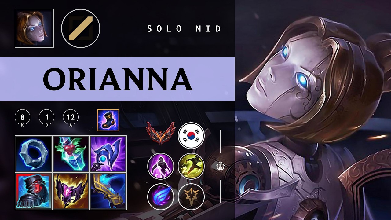 Orianna Mid vs Azir - KR Grandmaster Patch 26.03