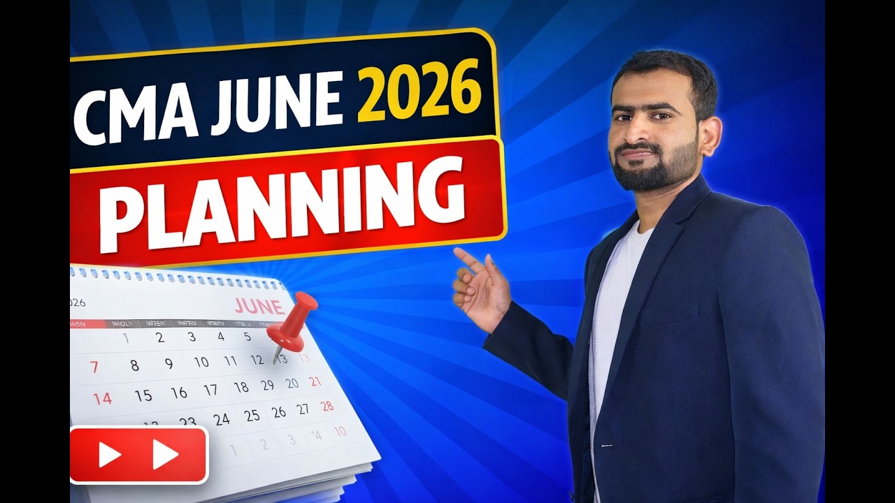 PLANNING AND EXECTUATION FOR CMA FINAL AND INTER EXAM JUNE 2026.