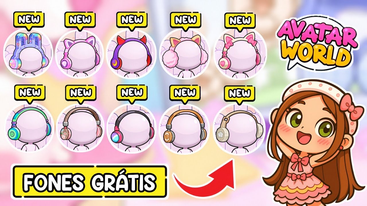 COMO CONSEGUIR MUITOS FONES DE OUVIDO GRÁTIS NO AVATAR WORLD 😱✨ - Aninha Games