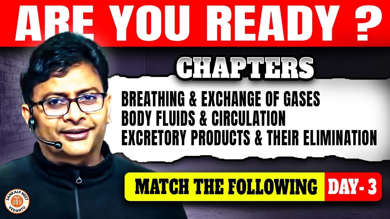NEET 2025 MATCH THE FOLLOWING QUESTIONS DAY 3 | COMPLETE ZOOLOGY FOR NEET | BY MD SIR