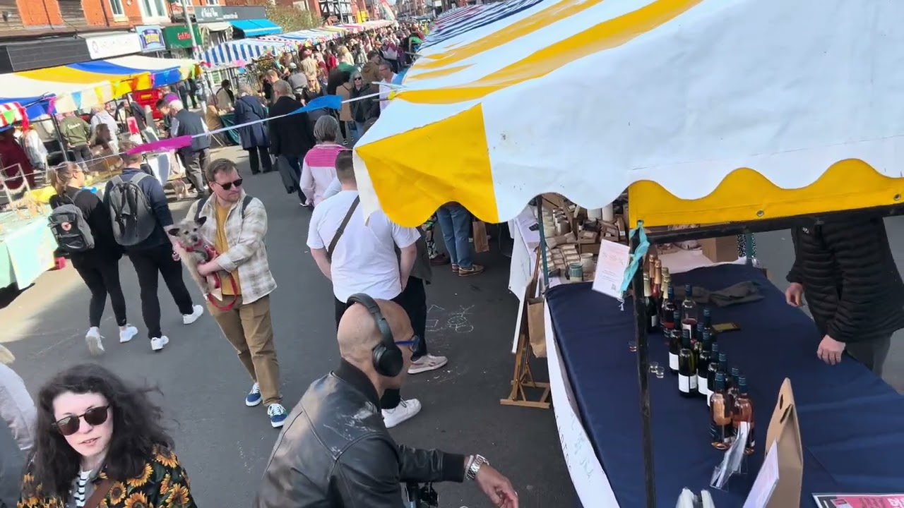 Saturday market in kings heath Birmingham.