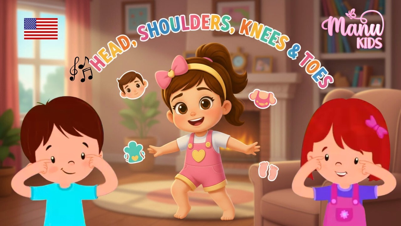 Head Shoulders Knees & Toes (Sing It) | Nursery Rhymes and Kids Songs | Manu KIDS