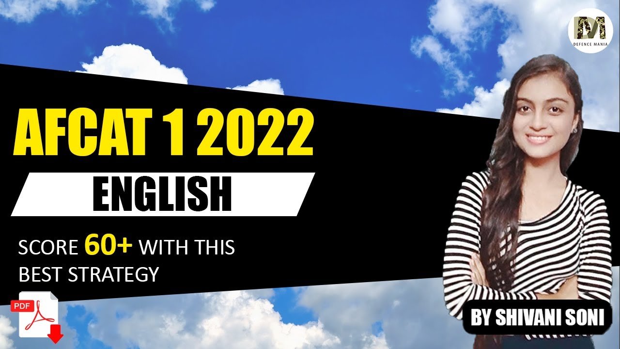 AFCAT 1 2022 English Best Strategy | AFCAT English Preparation | How to Score 60+ in AFCAT English