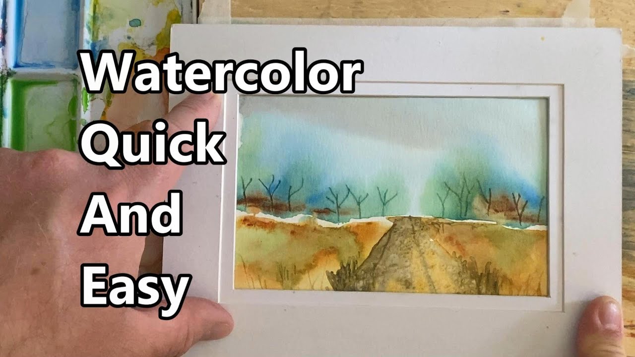 How To Paint A Watercolor Landscape, Watercolor Painting For Beginners, Watercolor Quick And Easy