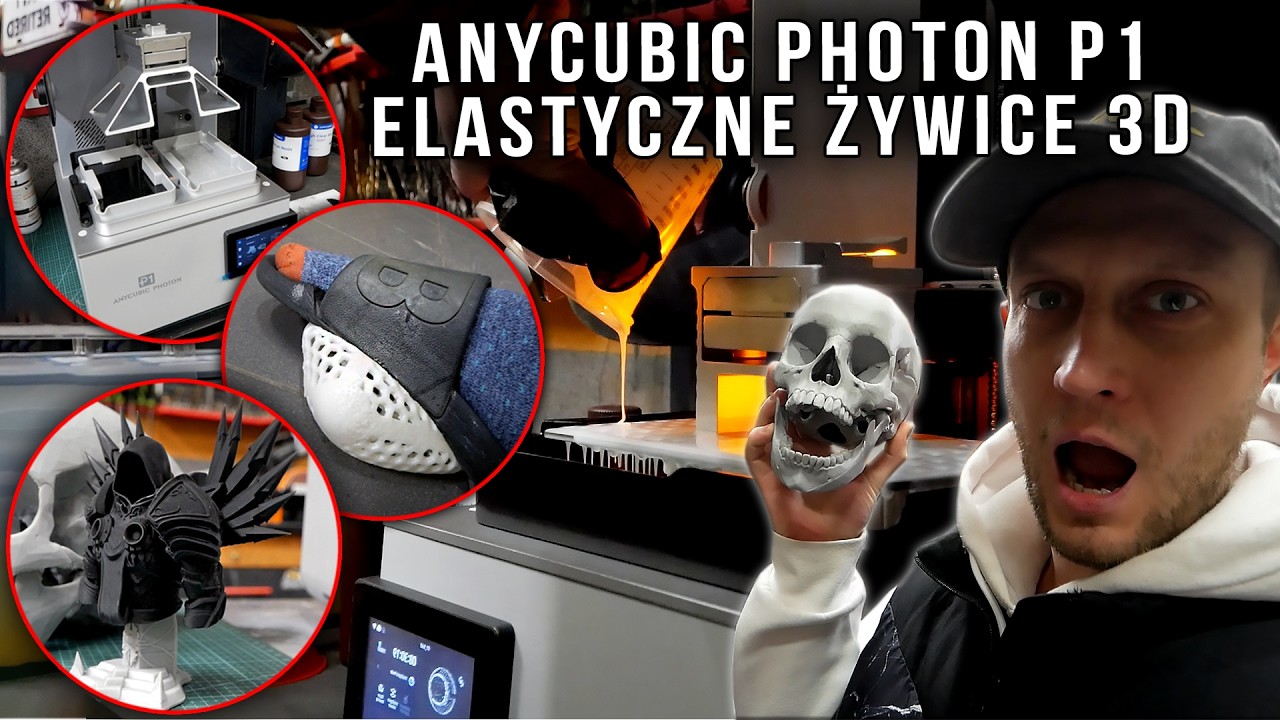 Druk z dw&oacute;ch żywic jednocześnie + elastyczne żywice - Anycubic Photon P1