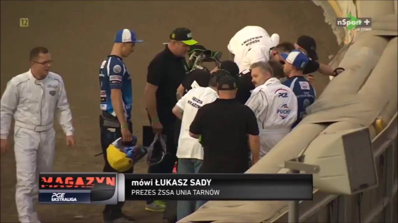 Upadek Krystiana Rempały (Row Rybnik - Unia Tarn&oacute;w) - 22.05.2016