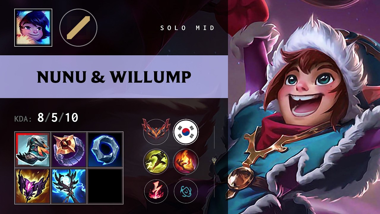 Nunu & Willump Mid vs Syndra - KR Grandmaster Patch 26.14