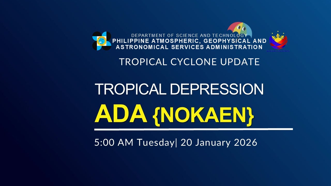 Press Briefing: Tropical Depression ADA {NOKAEN} issued at 5:00 AM | January 20, 2026 - Tuesday