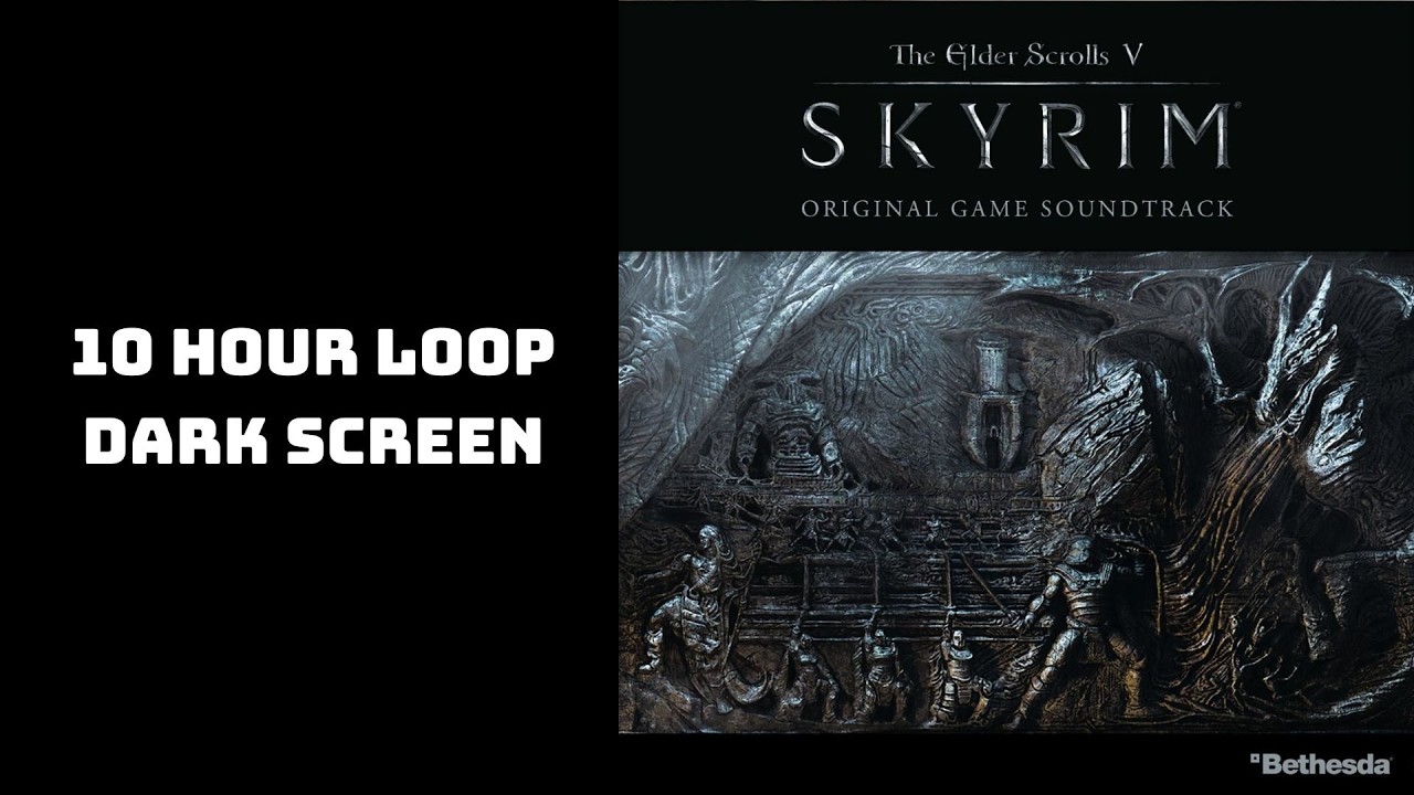 Skyrim OST – 1.13 Distant Horizons | 10 Hours Loop | Dark Screen
