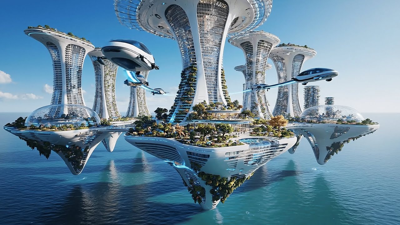 🌊 BEYOND REALITY | Dreamlike Floating Future City in 4K