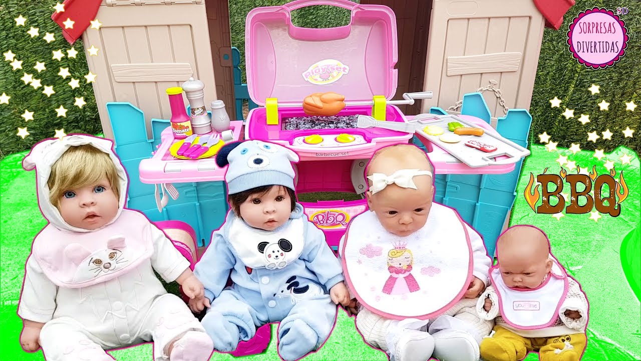 Fiesta con Barbacoa para los Bebés en su ciudad de Juguetes Grandes