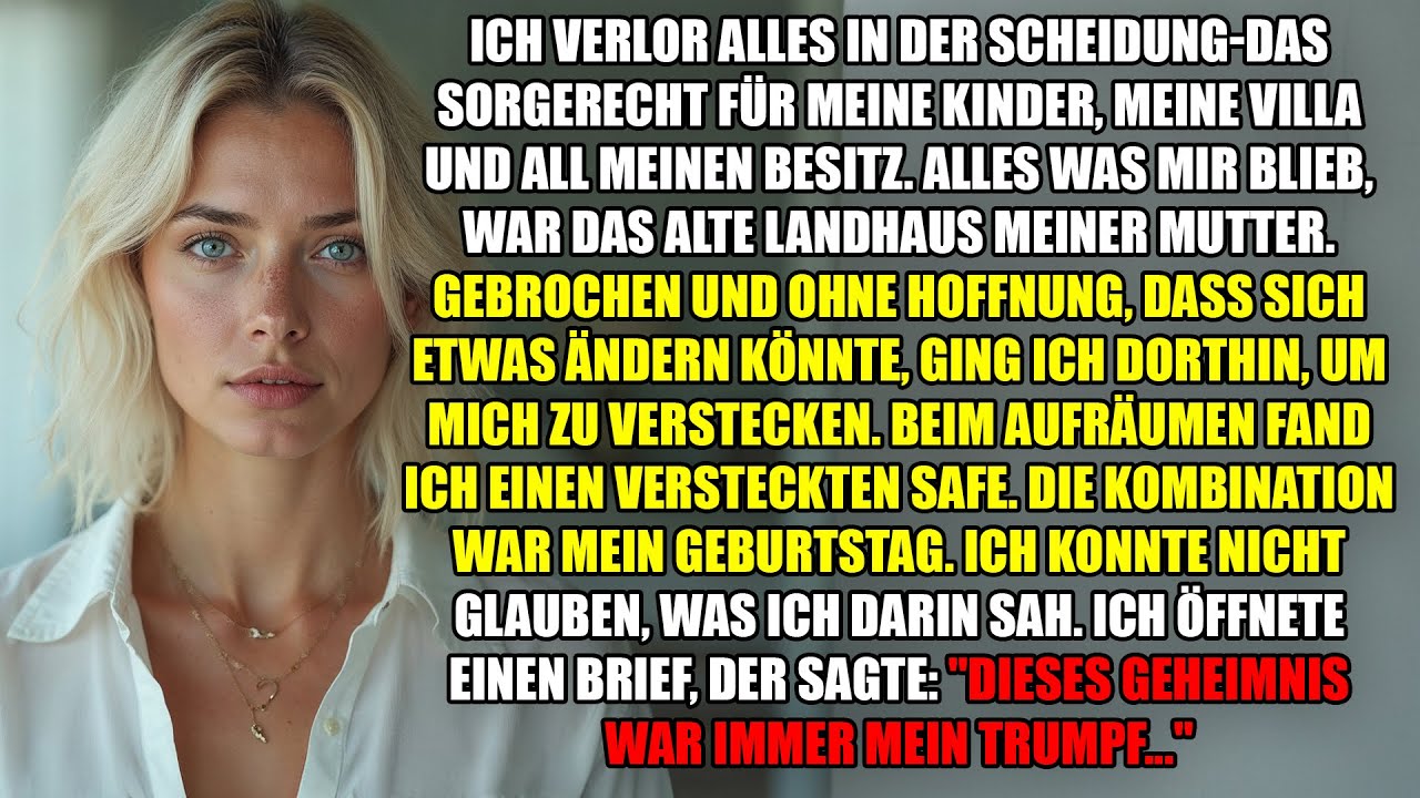 Ich verlor meine $3,5M Villa und meine Kinder vor Gericht, bis ich einen staubigen Umschlag fand...