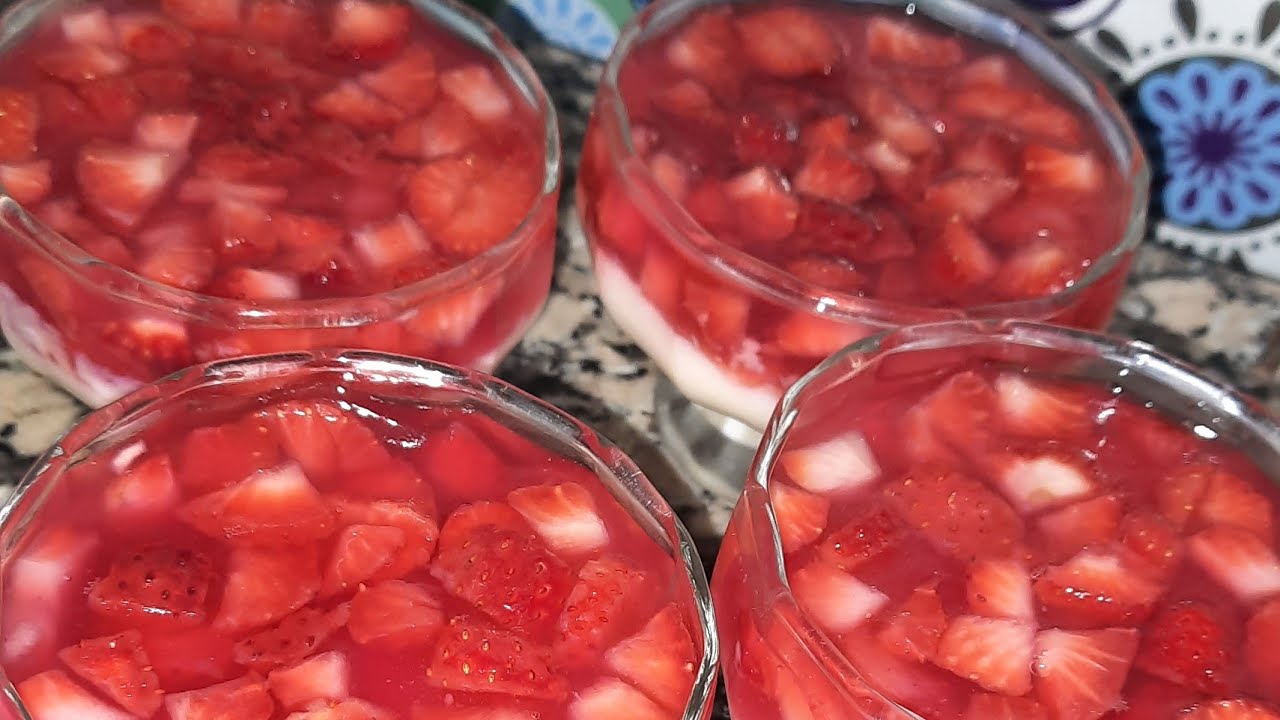 تحلية الكريمة والفريزة الاقتصادية 💯 un très bon désert à la fraise 🍓 économique