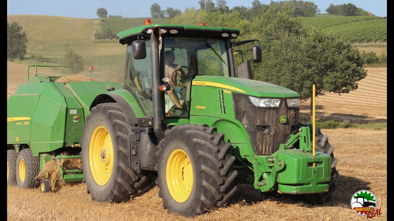 John Deere 7230R | John Deere 1434 | Straw baling