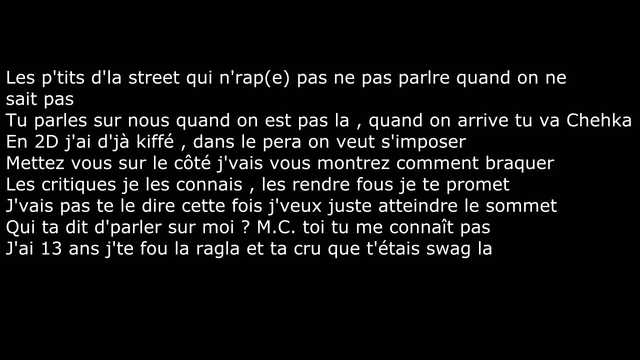 O.R. - Qui t'a dit (paroles/lyrics)