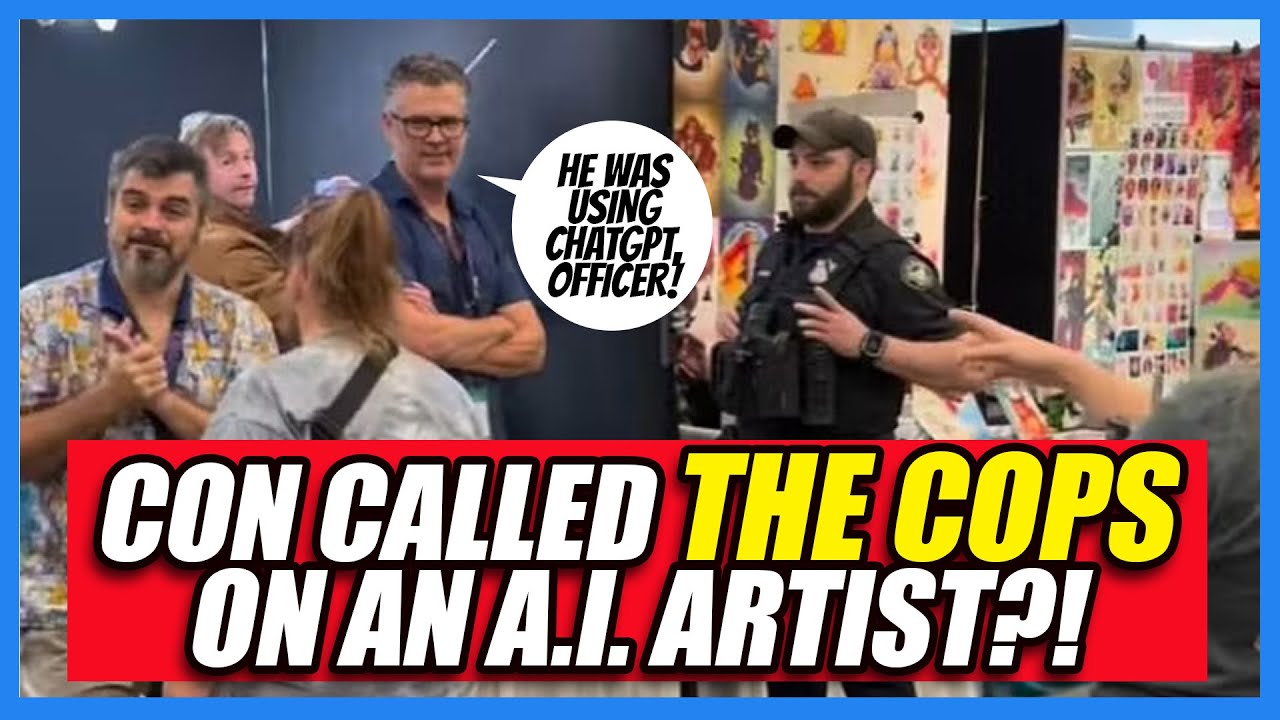 They Called THE COPS on an AI Artist at a Comic Convention?! | Clownfish TV